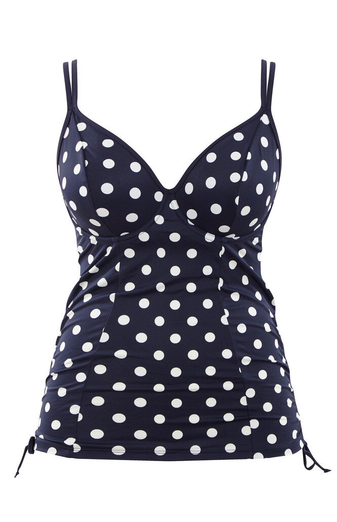 Tankini balkonowe Panache Swim ANYA RIVA SPOT SW1451 Balcony Tankini Top Navy/Vanilla