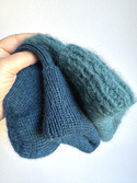 HELEN – czapka z alpaki damska 100% alpaka 7240 Niebieski Petrol, zimowa wywijana beanie