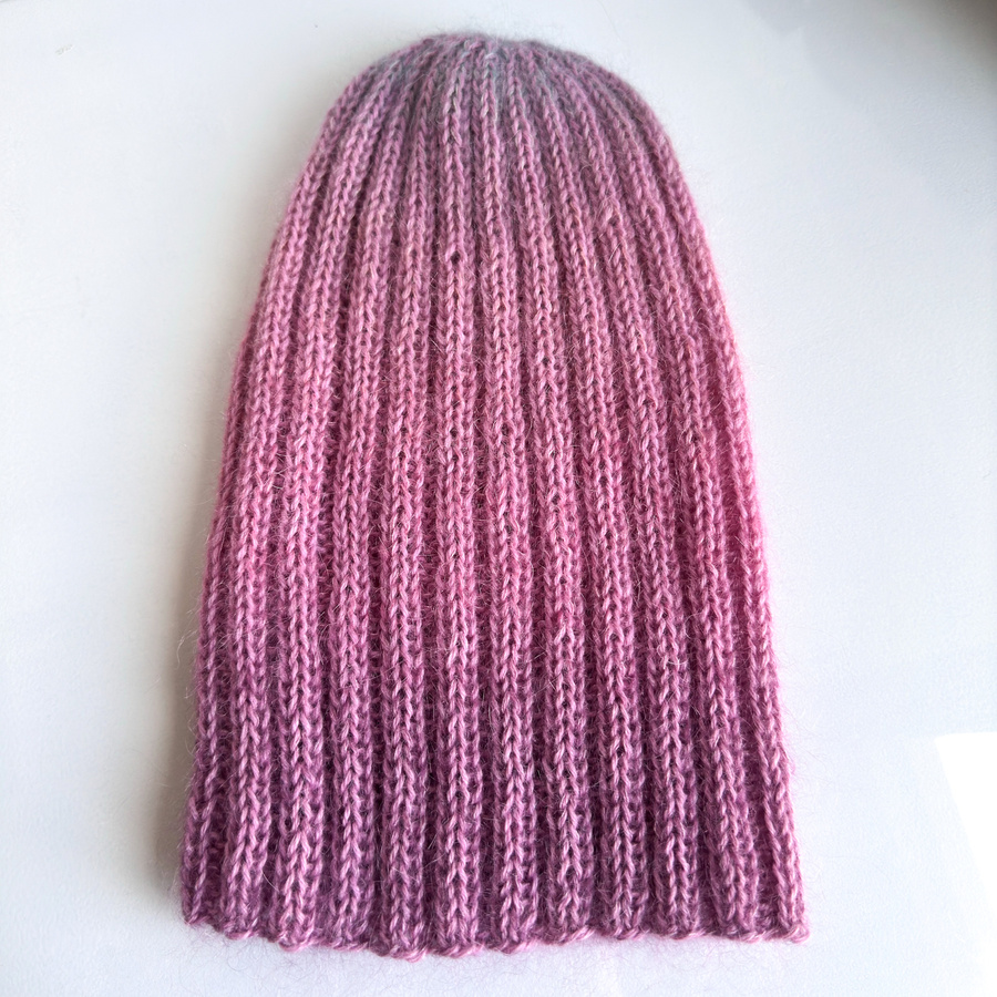 Ręcznie robiona Czapka MARGARET LE 100% Alpaka plus nitka moher z jedwabiem Różowa