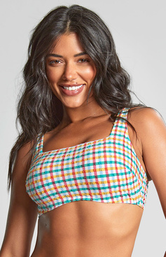 Biustonosz kąpielowy Panache Swim SEERSUCKER SW1862A Gina Square Neck Bikini Top Seersucker Multi