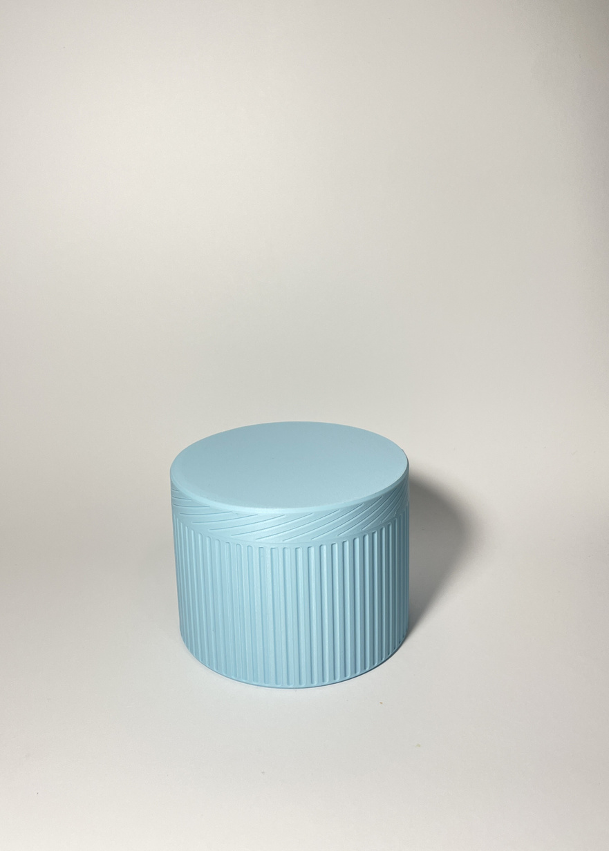 Okrągłe pudełko organizer na drobiazgi Błękit Mały