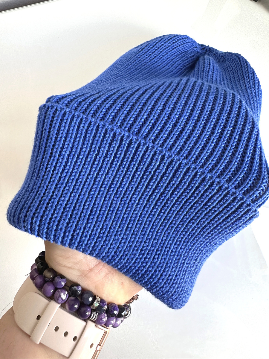 VARELLA Beanie 100% Baby Merino Wool 33 Bright Blue Winter