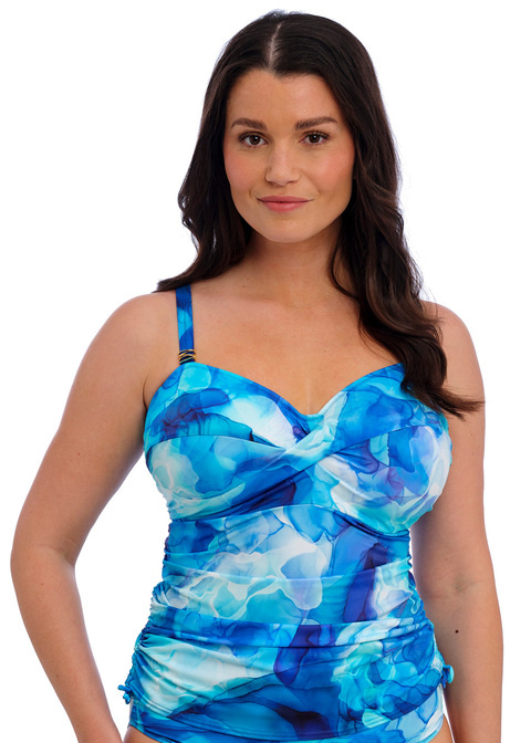 Koszulka kąpielowa Fantasie Swim SAUNTON SANDS FS506054DAZ Uw Twist Front Tankini Top Dazzling Blue