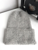 NANA – czapka wywijana z wełny baby merino 22 Jasny Szary
