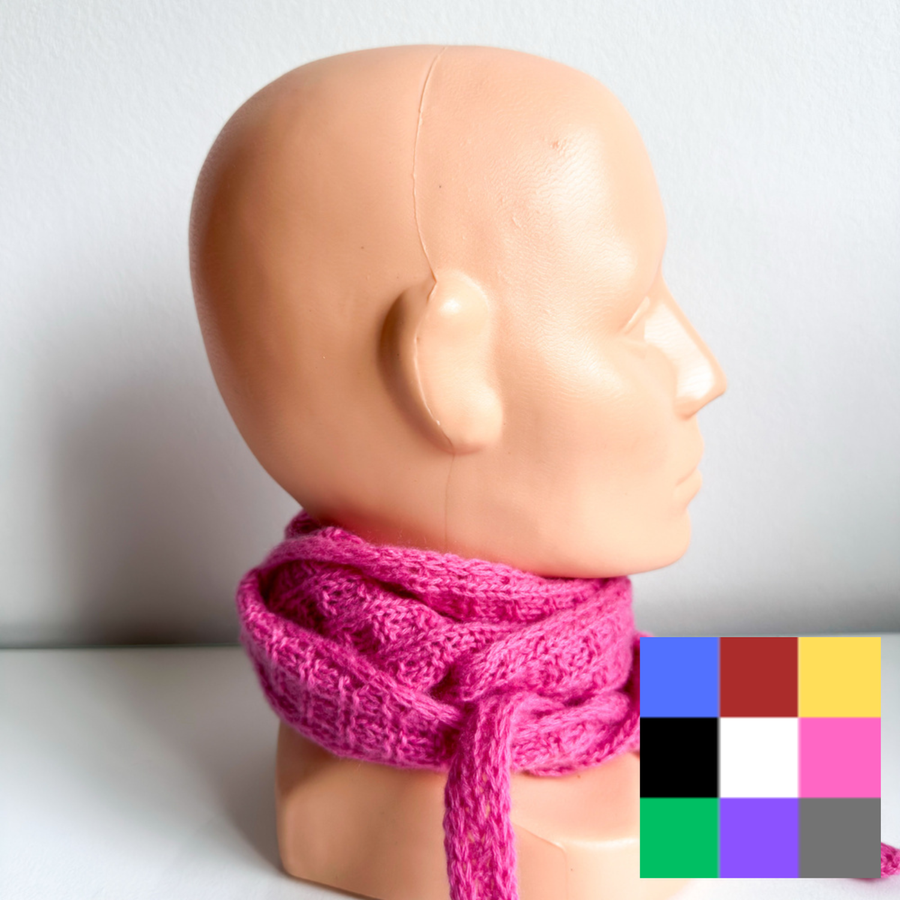 Słodki szalik, apaszka z kaszmiru Nitkowe Love - WYBIERZ KOLOR