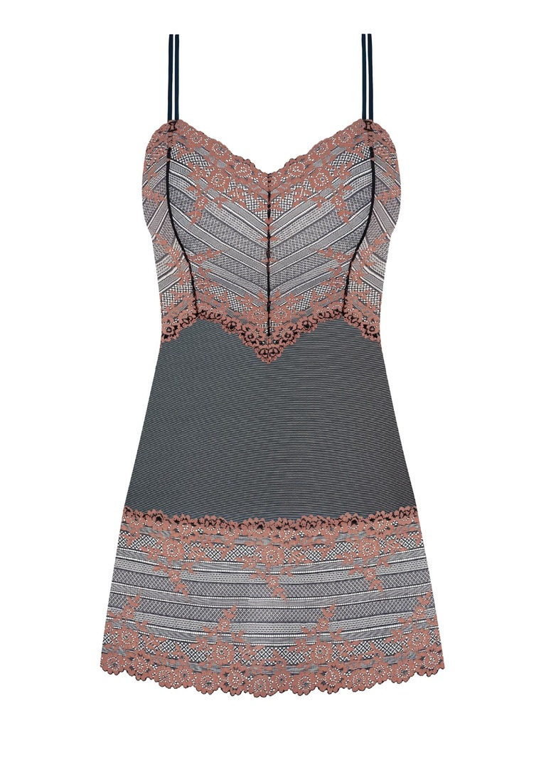 Koszulka nocna Wacoal EMBRACE LACE WA814191067 Chemise Dark Slate/cloud Pink