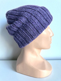 LAURIN Turn-Up Beanie 100% Alpaca 4434 Ametyst
