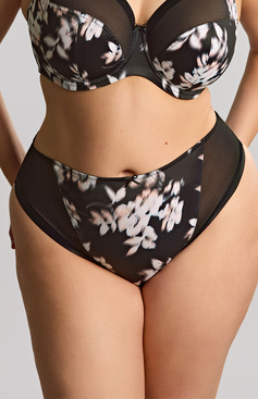 Majtki brazylijskie Sculptresse by Panache BLISS 10683A Brazilian Brief Black Floral