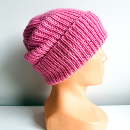 Czapka wywijana NANA 100% Baby Merino 24 Jasnobłękitny