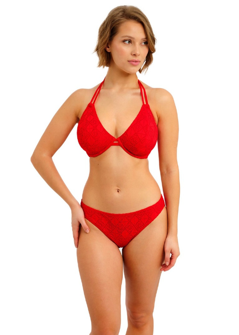 Biustonosz kąpielowy Freya Swim NOMAD NIGHTS AS205404LAA Uw Halter Bikini Top Lava