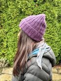 MARGARET Handmade Turn-Up Beanie Alpaca Mohair and Silk 4400/16 Dark Purple