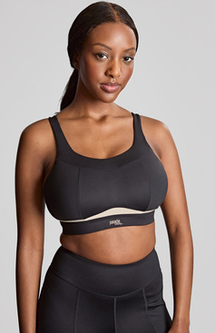 Bezfiszbinowy biustonosz sportowy Panache Sport FREEDOM 7344 Non Wired Sports Bra Black/Chalk