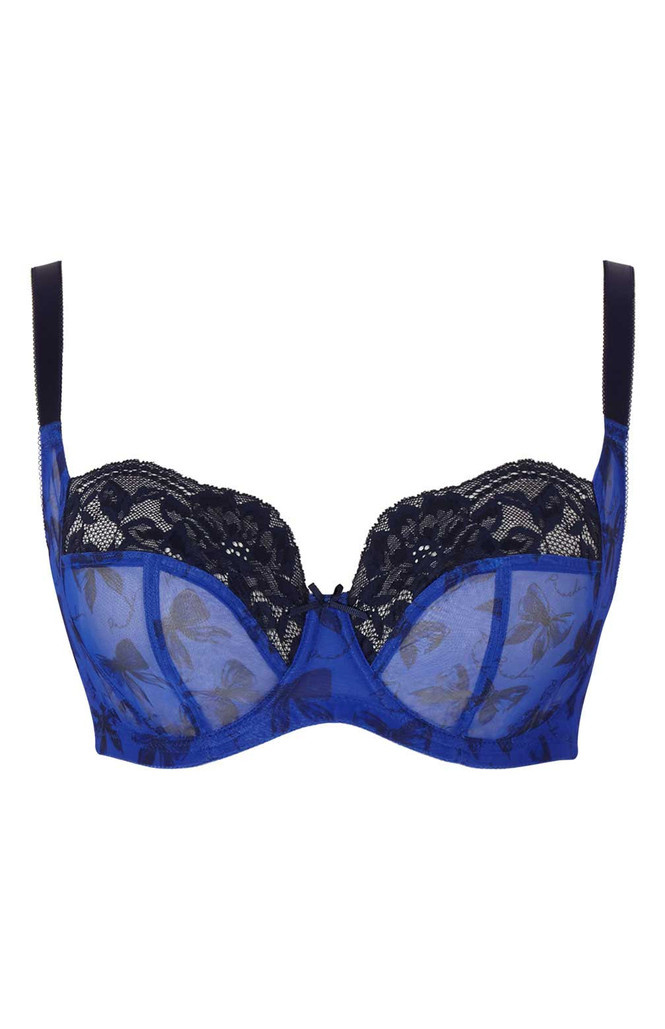 Biustonosz Panache NINA 10941 Balcony Bra Blue Bows