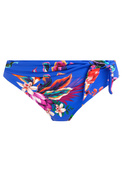 KOMPLET - Strój kąpielowy z koszulką Fantasie Swim HALKIDIKI FS501954ULE Uw Twist Front Tankini Ultramarine (34E) + majtki L