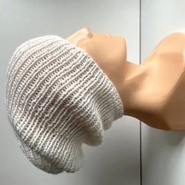 KIARA Alpaca Beanie for Women 100% Alpaca 101 White