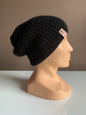KIARA Handgemachte Beanie-Mütze aus 100% Alpaka 8903 Schwarz