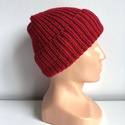 NANA – czapka wywijana z wełny merino 100% Baby Merino 16 Czerwony
