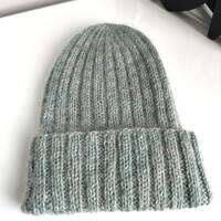 DAISY – czapka beanie handmade baby merino + moher i jedwab Szałwia