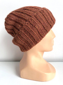 LAURIN Turn-Up Beanie 100% Alpaca 9025 Brown