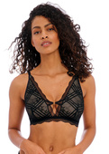 KOMPLET - Biustonosz braletka FREYA FATALE Noir AA401417NOR Non Wired Bralette + majtki AA401450NOR