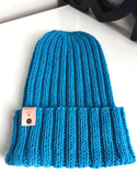 HELLI – czapka beanie wywijana 100% baby merino 32 turkusowy