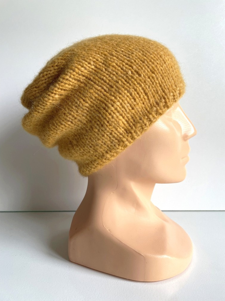 CHMURKA Beanie-Mütze aus Alpaka 22 Gelb