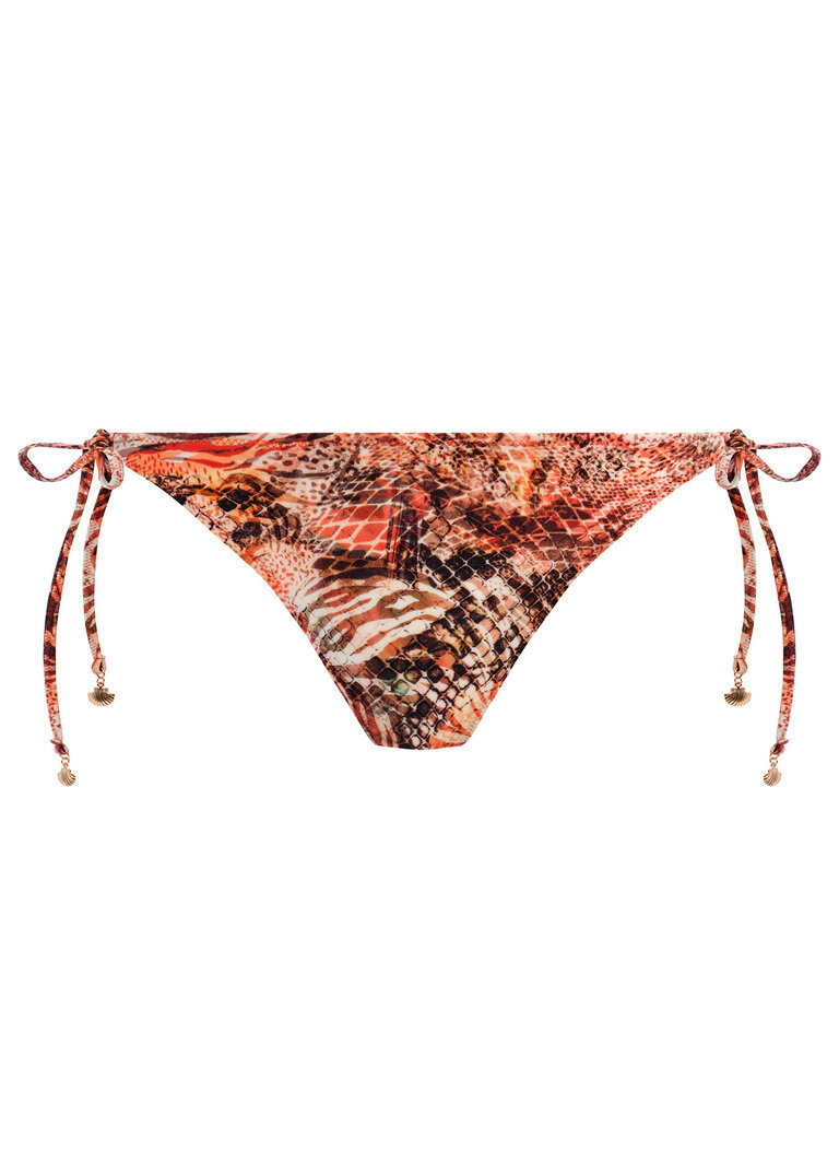 KOMPLET - Strój kąpielowy Freya Swim DESERT CAT Sunset AS205910SUT Uw Bandeau Bikini Top (34D) + majtki wiązane