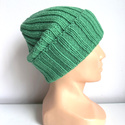 HELLI – czapka merino wywijana 100% Baby Merino 31 jaskrawozielony