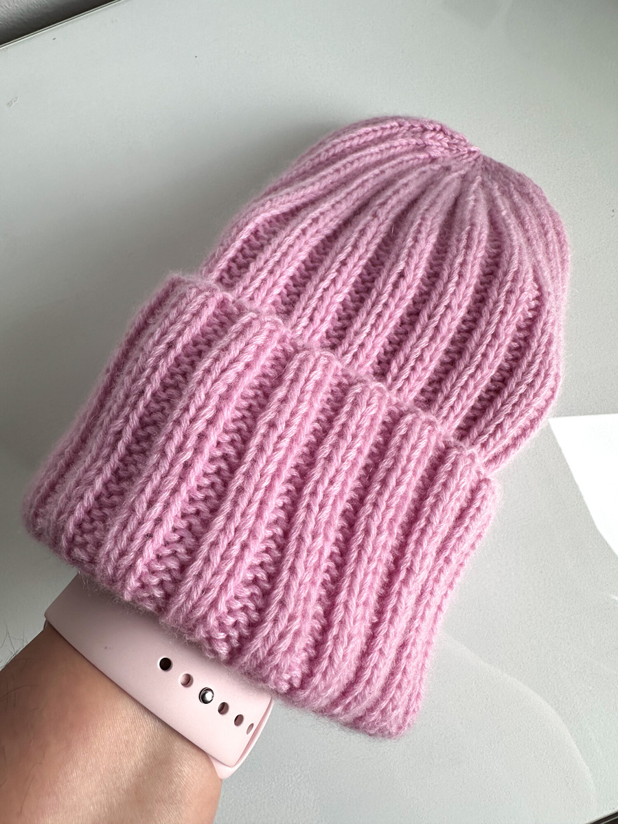 MARLA Turn-Up Cashmere Beanie 100% 719 Vichy