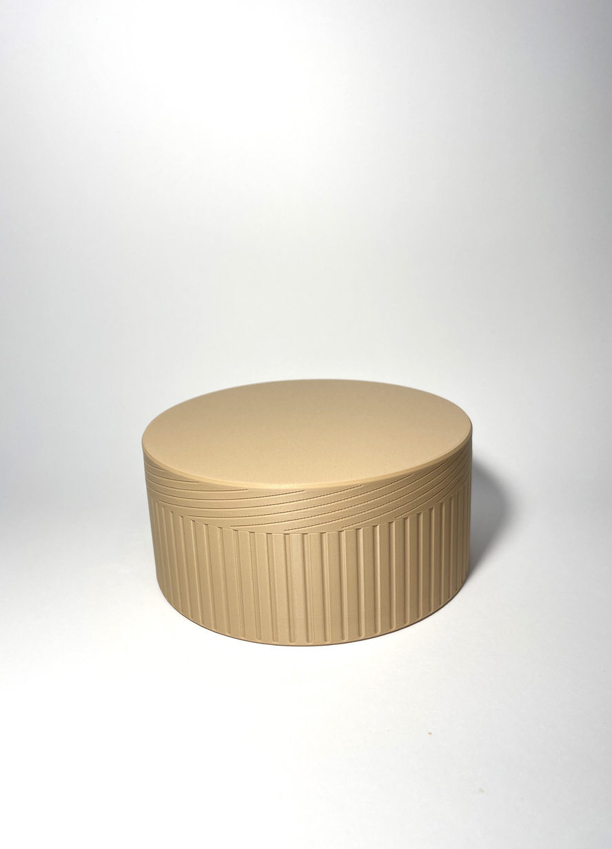 Okrągłe pudełko organizer na drobiazgi Kawa z mlekiem Duży