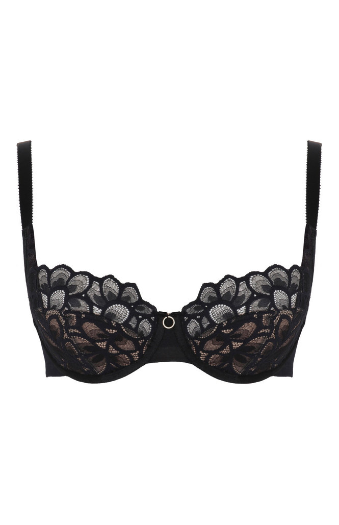 Biustonosz Panache ALLURE DEMI 10761 Balcony Bra Black/Latte