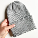 VARELLA Beanie-Mütze aus Merinowolle 100% Baby Merino 22 Hellgrau winterlich