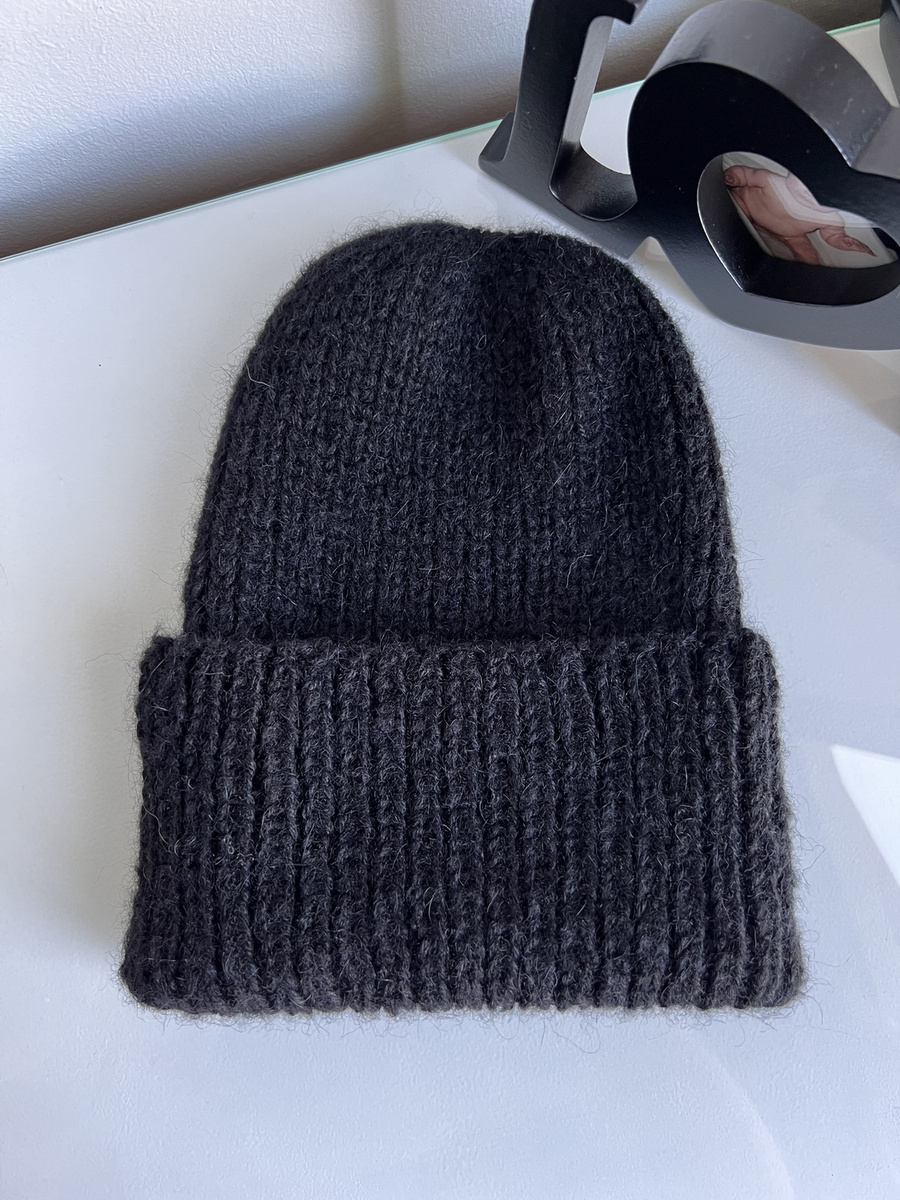 MORGANA – ręcznie robiona czapka damska alpaka + jedwab 8903/16 Czarny