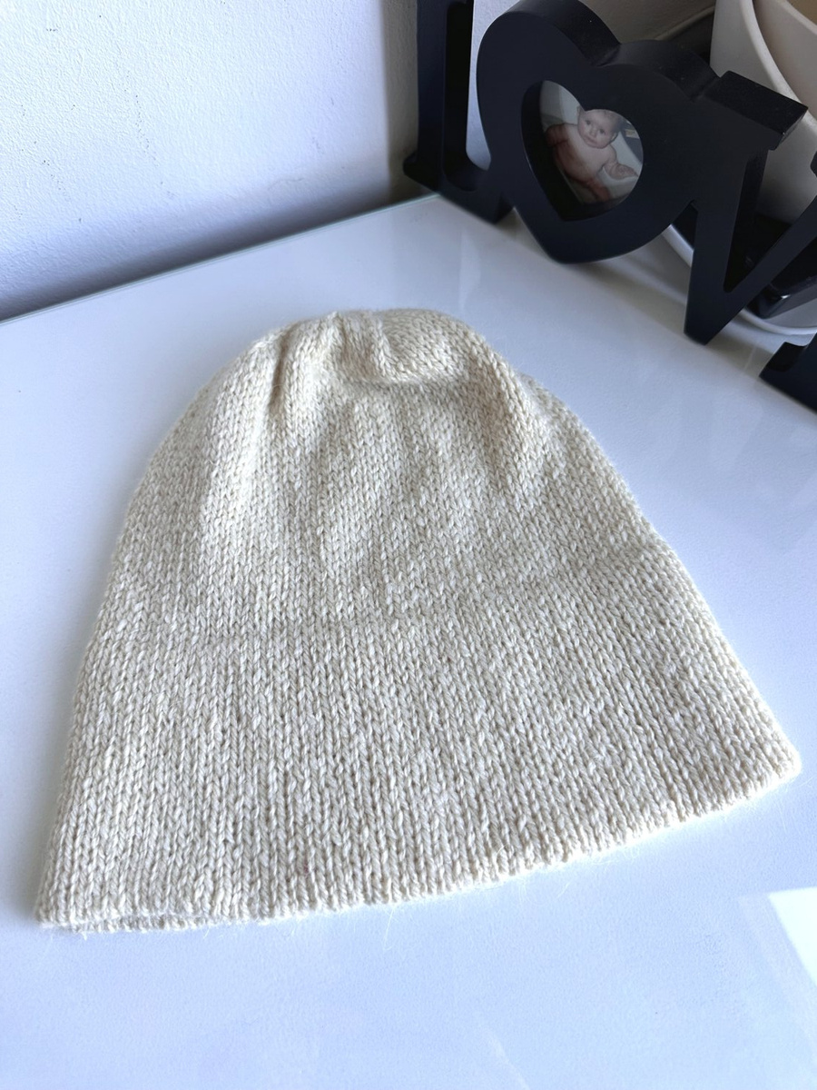 Ręcznie robiona Czapka hand made Tweed RONIA 03 Piaskowy