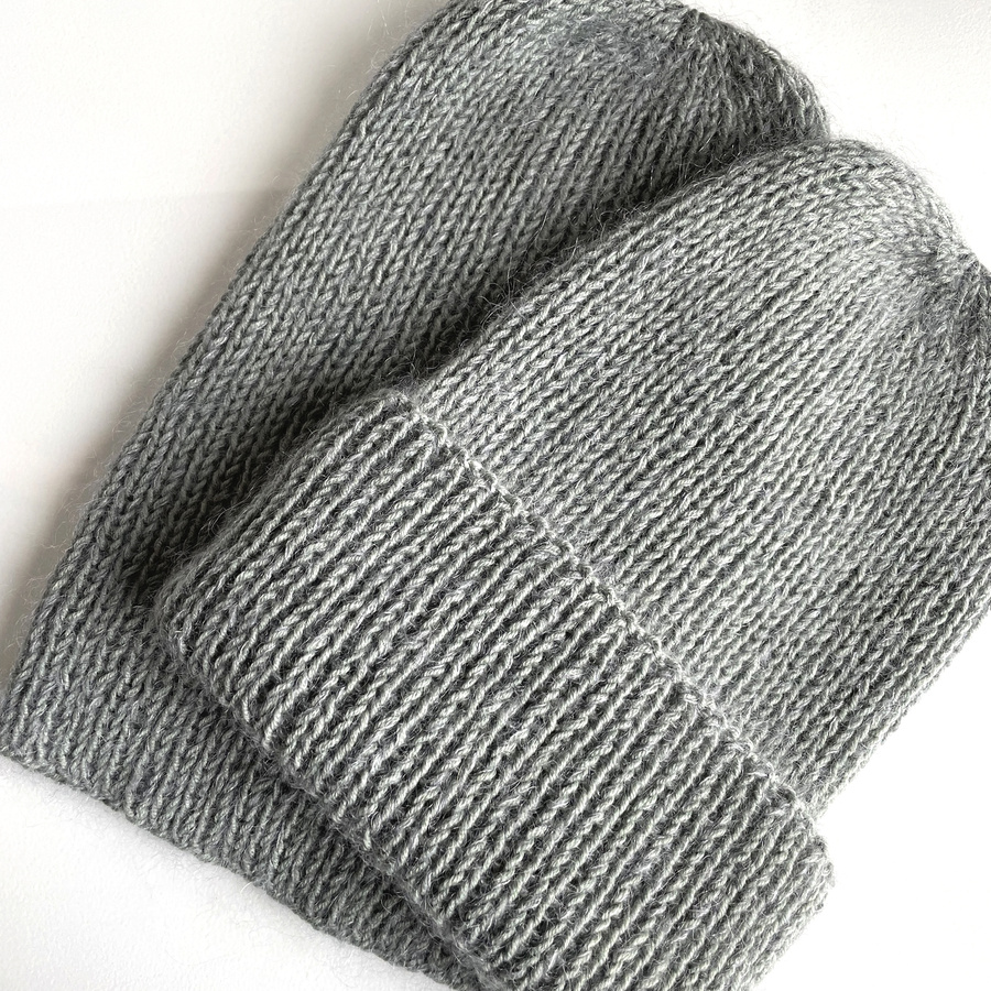 Handmade women's hat AUREA 100% Baby Merino plus mohair and silk 50/10 Green Sage