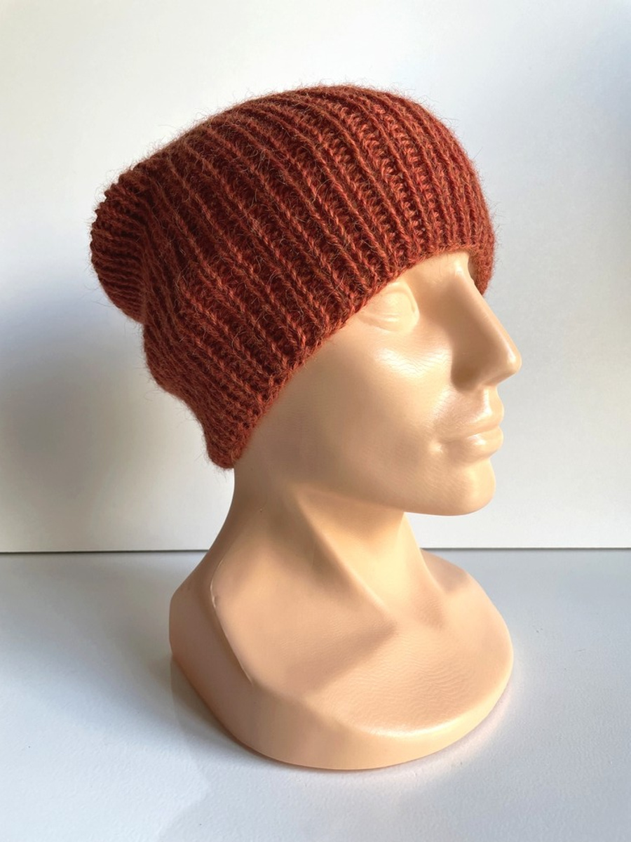 KIARA Women's Beanie 100% Alpaca 2925 Rdza