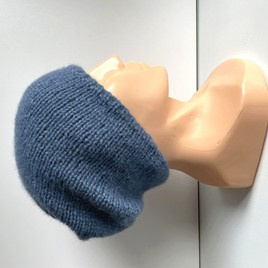 CHMURKA Beanie-Mütze aus Alpaka 17 Jeans Blau