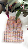 NELLI – ręcznie robiona czapka beanie z wełny merino 22 Fairytale różowa