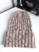 DAISY – czapka beanie ręcznie farbowana baby merino + moher i jedwab 114 Wanilia