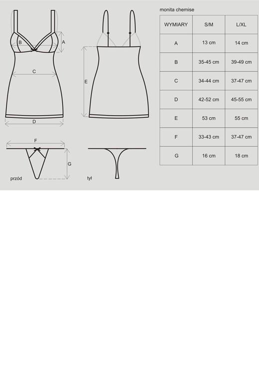 Koszulka nocna Obsessive Monita chemise