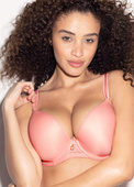 Biustonosz Freya FASCINATE AA403131PEH Uw Moulded Plunge T-shirt Bra Peach