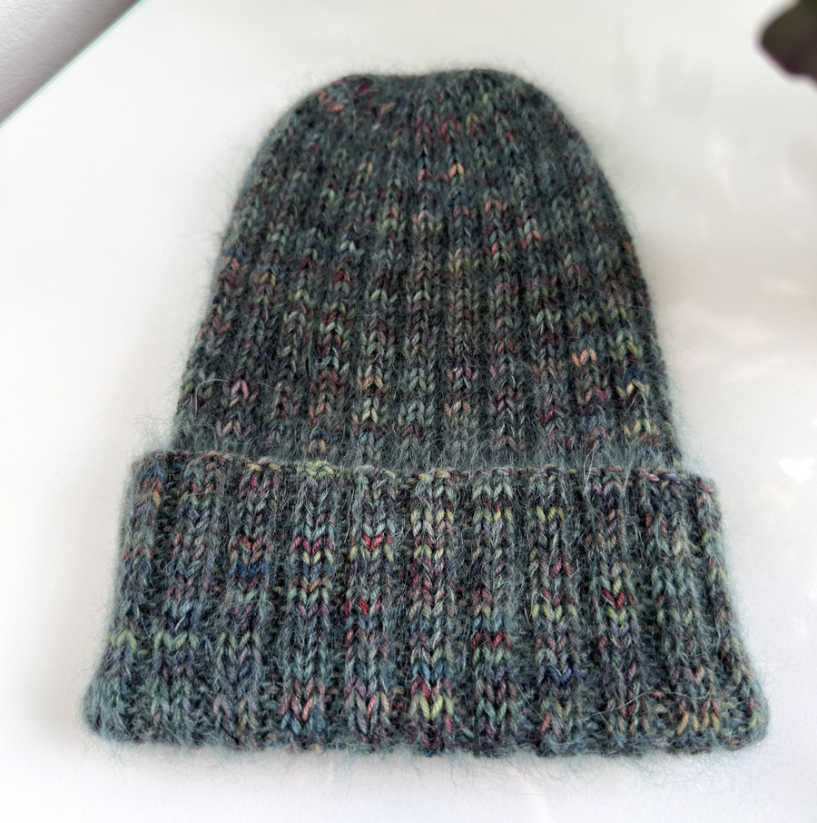 DAISY – czapka beanie handmade baby merino + moher i jedwab US139 Pocion zielony