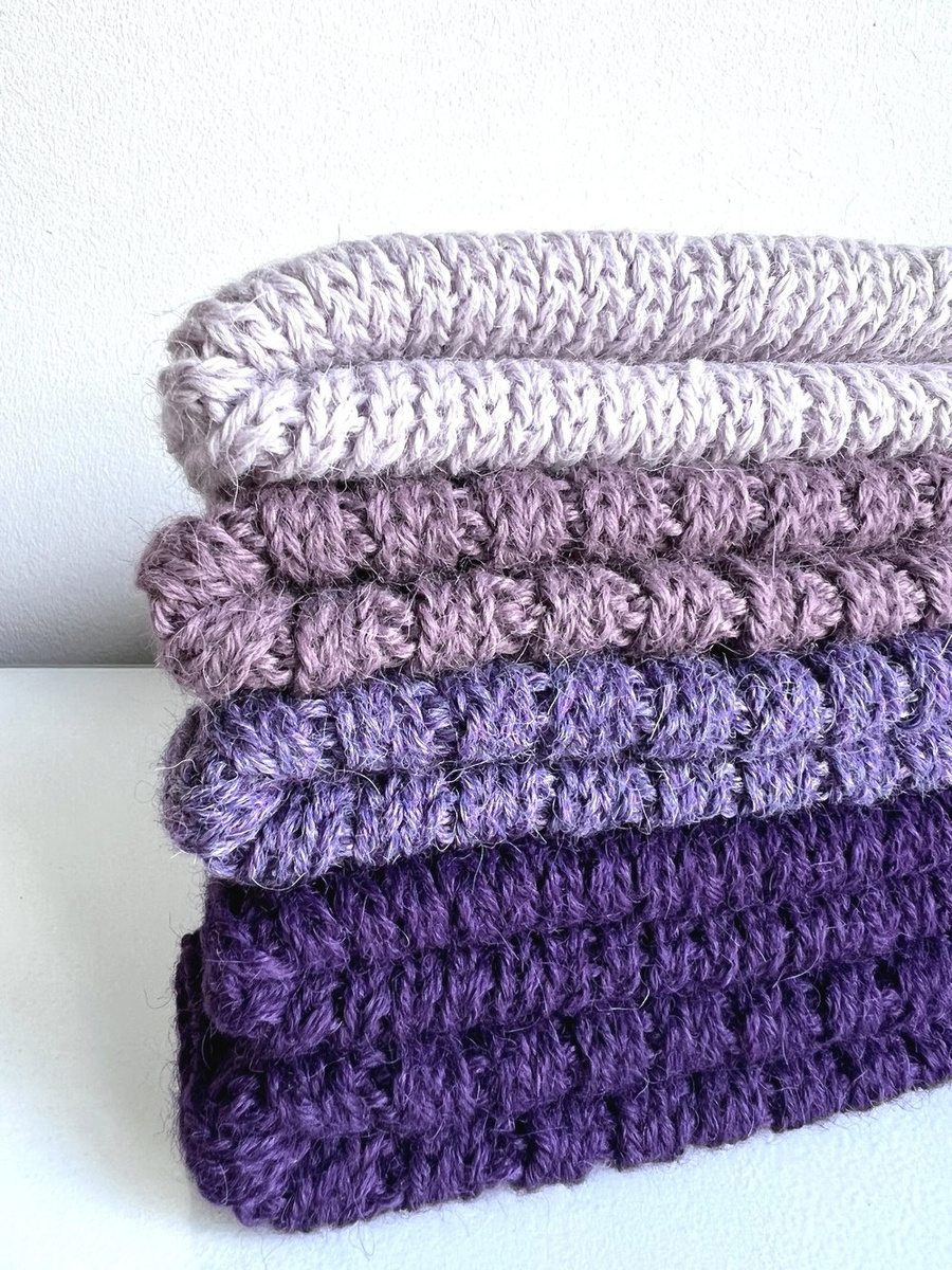 Ręcznie robiona Czapka KIARA 100% Alpaka 4010 Jasna Lawenda