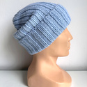 HELLI – czapka zimowa merino beanie 11 Błękitny Stalowy, unisex