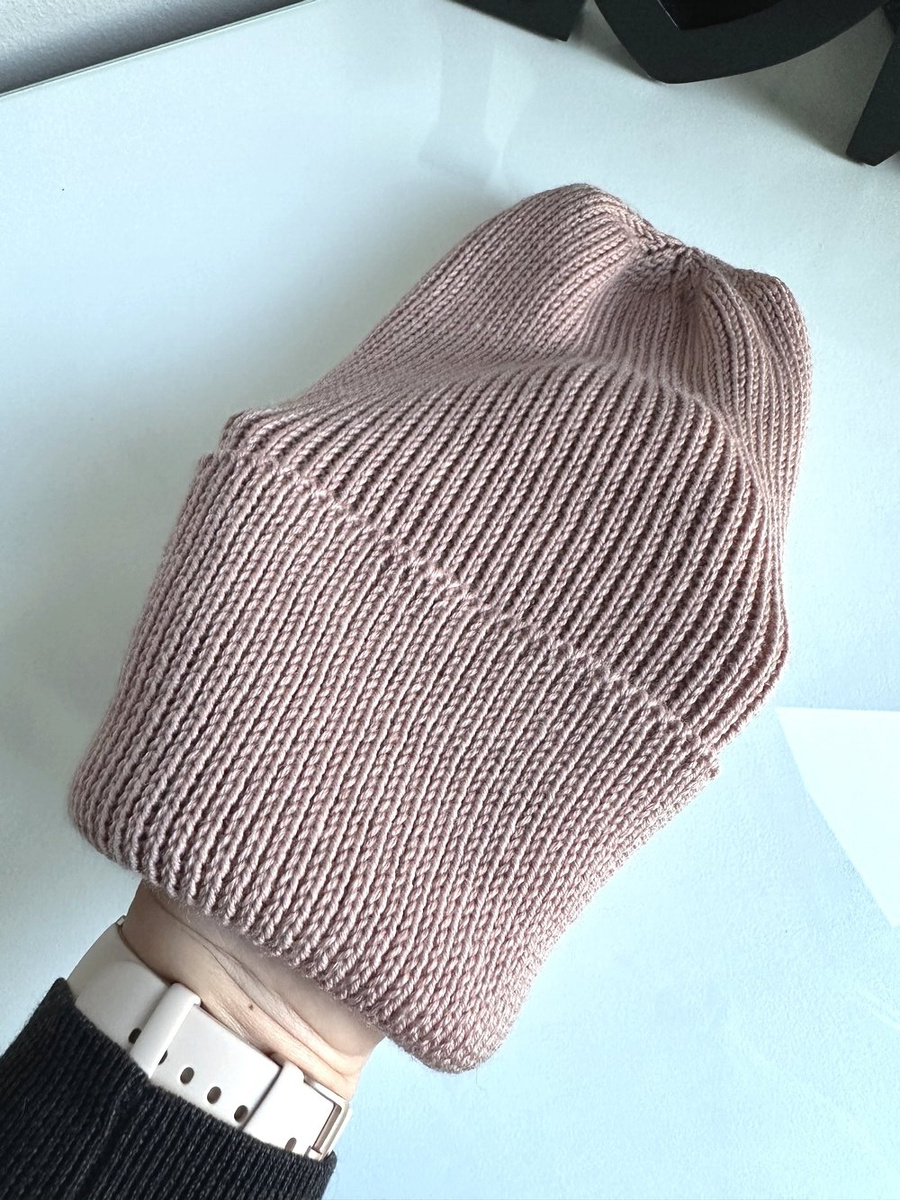 VARELLA – czapka merino beanie wywijana 100% baby merino 49 Pustynna Róża
