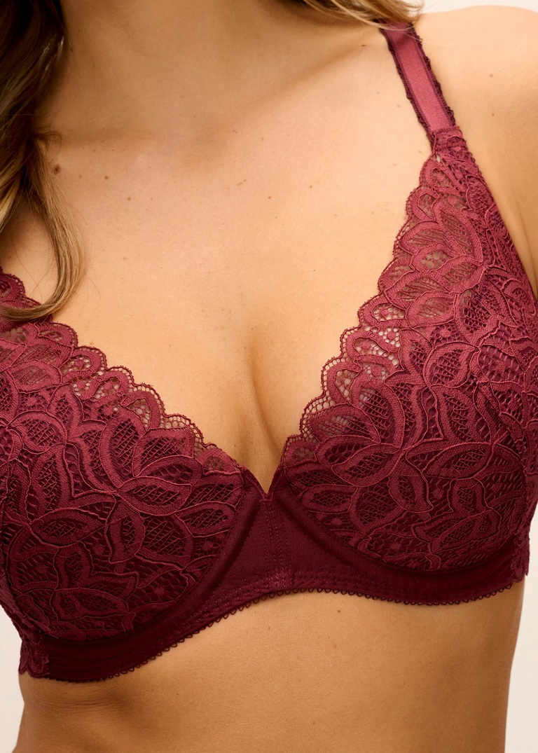 Biustonosz Wacoal RAFFINE WE148003CRI Uw Plunge Bra Carmine