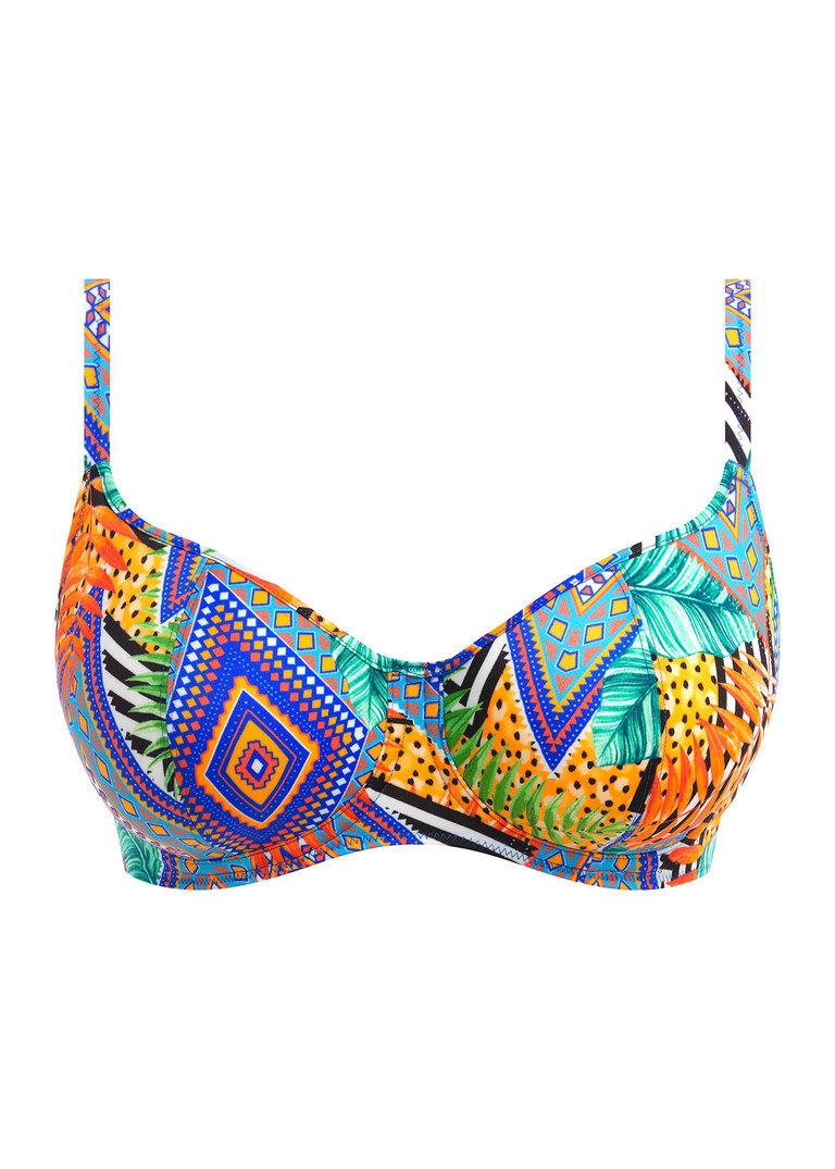 KOMPLET - Kostium kąpielowy dwuczęściowy Freya Swim CALA PALMA AS202403MUI Uw Sweetheart Bikini Top Multi 30DD (30D) + majtki