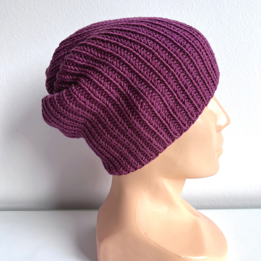 Czapka wełniana NANA 100% Baby Merino 34 Wrzos