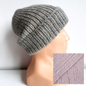 KIARA Turn-Up Beanie 100% Alpaca 9035 lawendowy szron