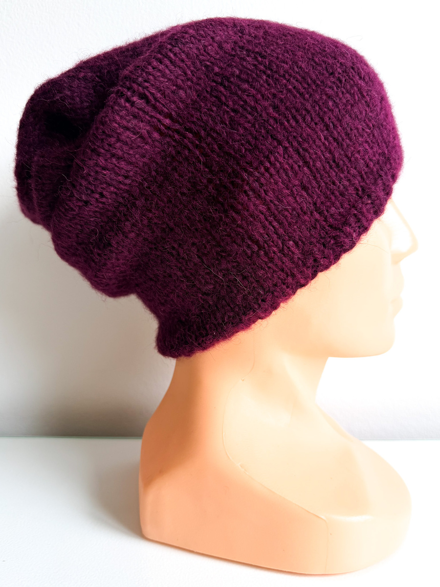 CHMURKA Handmade Alpaca Beanie 59 Czerwone Wino